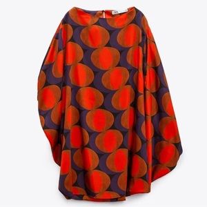 Zara Printed Flounce Dress